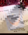 8 Designer AD Diamond Rose Gold Chain Pendant Wholesale Shop In Surat
